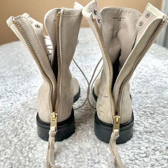 NEW AllSaints Misty Lace Up Combat Boots. Suede Leather Ankle. Taupe. 36. US 6 - Picture 12 of 16